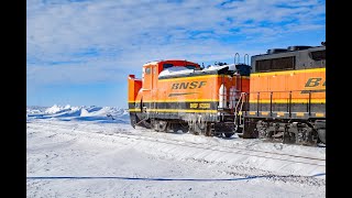 BNSF Rotary Snowplow In Action [upl. by Tiphane178]