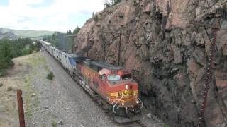 BNSF C449 rescues stalled Amtrak with private cars Crescent Colorado [upl. by Joao]