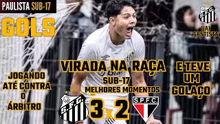 SANTOS 3X2 SÃO PAULO  MELHORES MOMENTOS  GOLS  FINAL  IDA  PAULISTA SUB17 2024 [upl. by Senzer]