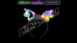 Neon Style Flashing Unicorn LED Headband [upl. by Ellenwad]