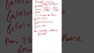 Brevet  Comparaison de fonctions par le calcul  Fonctions affines et linéaire 6c [upl. by Monteith557]