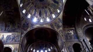 Basilica di San Marco Venezia San Marcos Venezia interior space of Cathedral of San Mark [upl. by Meelak]