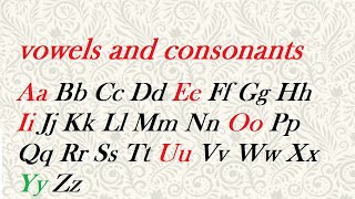 Vowels and consonants شرح مبسط ل [upl. by Anilorac]