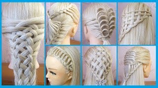 TUTO 💙 7 Coiffures simples et belles 💙 cheveux longsmi longs 💙 facile à faire [upl. by Ashlin911]