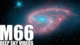 M66  Deformed Spiral Galaxy  Deep Sky Videos [upl. by Eey]