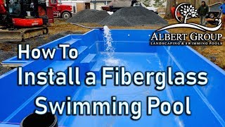 How to install a fiberglass swimming pool [upl. by Mountfort]