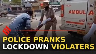 Tamil Nadu Police Plays Prank on Lockdown Violaters  Police Corona Prank [upl. by Einrae820]