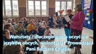 Warsztaty  dlaczego warto uczyć się języków obcych wolontariat Prowadząca Pani Barbara Chyłka [upl. by Donalt]