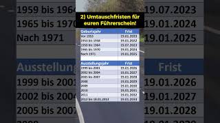 Führerschein Statistiken 2 Umtauschfristen [upl. by Dorcy]