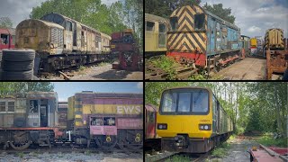 Goodmans Wishaw Storage Yard  MIX OF SHUNTERs amp LOCOs  Sutton Coldfield  18th May 2023 [upl. by Takeshi]