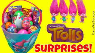 Dreamworks Trolls Surprise Plastic Easter Eggs Chocolate Blind Bags Series 3 4 2 Chupa Chups Lollipo [upl. by Bibeau]