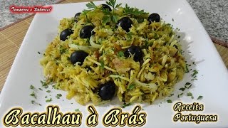 BACALHAU À BRÁS Receita portuguesa fácil e deliciosa [upl. by Enytnoel]