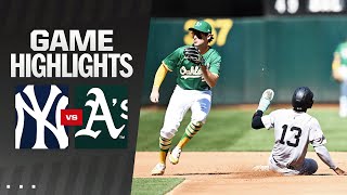 Yankees vs As Game Highlights 92224  MLB Highlights [upl. by Fidelas]