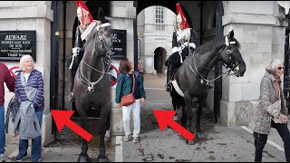 BRAVO GUARD Guard leans down REPRIMANDS Tourists quotOutside the White Line Pleasequot‼️ [upl. by Magulac]