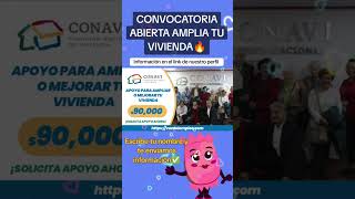 Convocatoria abierta a ma mejora de tu vivienda gracias al CONAVI [upl. by Imoyn]