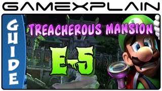 Luigis Mansion 2 Dark Moon Treacherous Mansion E5 Gem Boo amp Puzzle Guide amp Walkthrough 100 [upl. by Narbig]