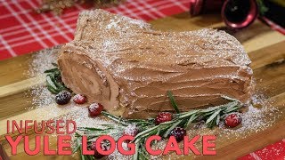 Yule Log Cake  Infused Food How To  MagicalButtercom [upl. by Liatris]