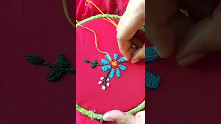 Hand embroidery  Hater kajer jamar designহাতের কাজের জামার ডিজাইন youtubeshort dressnew [upl. by Palua]