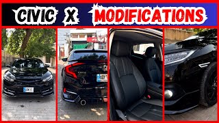 Civic X Modifications  Civic X Modified  Car Modifications in Pakistan  Civic X Modified [upl. by Devora]