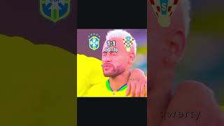 Brazil🇧🇷💔 edit football brazil neymarjr neymarskills worldcup2022 croatia lukamodric [upl. by Megen94]