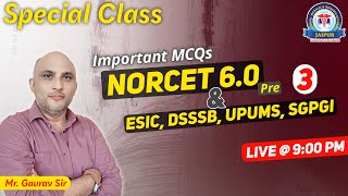 NORCET 60 amp ESIC 2024 Special Class By Mr Gaurav Sir [upl. by Wolenik376]