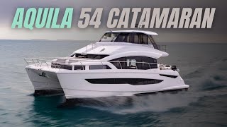 Experience The Aquila 54 Yacht Power Catamaran [upl. by Ititrefen]