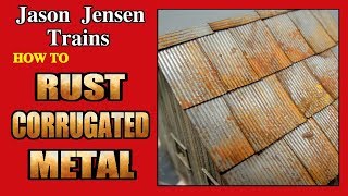 Rusted corrugated metal roof for model railroad structures Episode 009 [upl. by Leggett637]