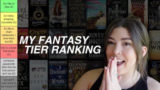 Tier Ranking Every Fantasy Book Ive Read 40 books 🗡️🌿 🏰 🏹 [upl. by Feirahs]