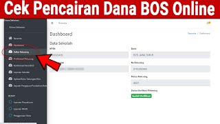 Cara Mengecek Dana BOS Sudah Masuk Rekening Sekolah Online [upl. by Anot]