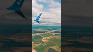 The Belavia plane gradually descends and lands at Minsk airport [upl. by Entsirhc]