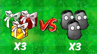 3 Plants Boxes VS 3 Zombie Nut Imitator  Who Will Win PVZ 1 Hybrid Challenge [upl. by Abekam]