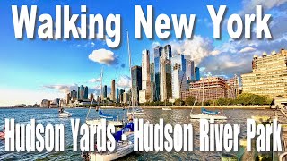 【New York】Walking NYCHudson River ParkHudson Yards New York City newyork [upl. by Nylirret]