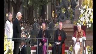 Papst Benedikt XVI in Bayern 1 Ankunft in München 23 [upl. by Marden]