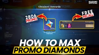 HOW TO GET 2806 ALL STAR PROMO DIAMONDS AND A FREE RECALL EFFECT [upl. by Genesa]