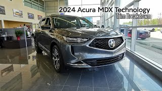 2024 Acura MDX Technology  TRIM BREAKDOWN  West Side Acura in Edmonton Alberta [upl. by Ayikan]