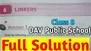 Linkers SolutionDAV Class 8 English Practice Ch 6 Linkers SolutionCollection Of Study [upl. by Oidualc395]