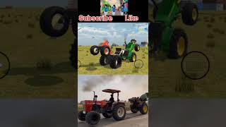 Sowraj tractor vs John Deere tractor tochan tranding vuralshortviral tochanking johndeere game [upl. by Nylg]