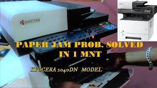 How To Fix a Paper Jam on a KYOCERA 2040DN Printer in 1Mnt [upl. by Walburga]