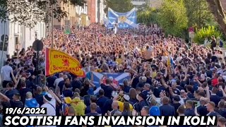 SCOTTISH FANS INVANSION IN KOLN  Scotland vs Switzerland 1962024 [upl. by Alael]