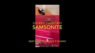 How to unlockreset TSA007 Samsonite travel bag key  Easy HACK india travelbag hacks [upl. by Collie248]