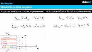 Sucessões Monótonas Crescentes Decrescentes [upl. by Ellimak]