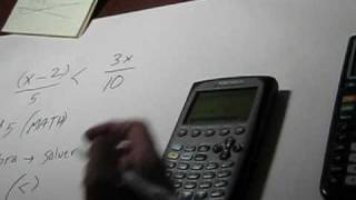 Solving Inequalities on a Calculator TI89 [upl. by Niemad]