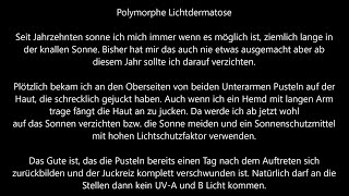 Polymorphe Lichtdermatose [upl. by Amaryl566]