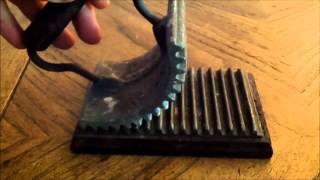 Playing with a 19th century cast iron fabric fluter [upl. by Jim949]