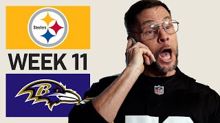 Pittsburgh Steelers vs Baltimore Ravens Reaction  2024 NFL Week 11 [upl. by Bettencourt83]