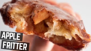 HOW TO MAKE APPLE FRITTERS at Home  Donut Shop Apple Fritters Recipe [upl. by Ardnaskela995]