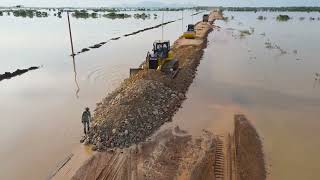 Full Videos Team Operation Build Road Long Crossing Flood Using Bulldozer Dump Truck Moving Stone [upl. by Zizaludba659]