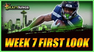 DRAFTKINGS NFL WEEK 7 FIRST LOOK Top DraftKings Picks [upl. by Sokil57]