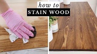 How to Stain Wood  Easy Tips for Staining Wood amp Getting a Beautiful Finish [upl. by Goltz612]