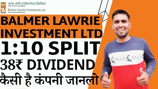 Balmer Lawrie Investment Share Split amp Dividend  Balmer Lawrie Investment Share Latest News  BLIL [upl. by Grantley]